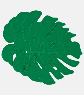 Florida Leaf set of 2 linen placemats | Aquazzura Casa