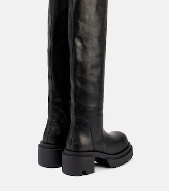 Wader leather over-the-knee boots | Rick Owens