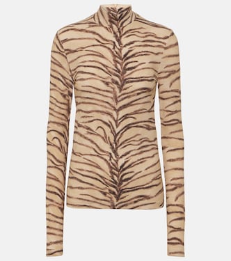 Tiger-print jersey top | Stella McCartney