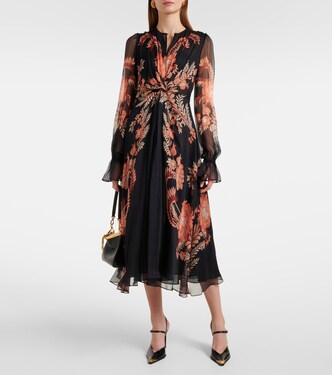 Robe midi en soie à fleurs | Etro