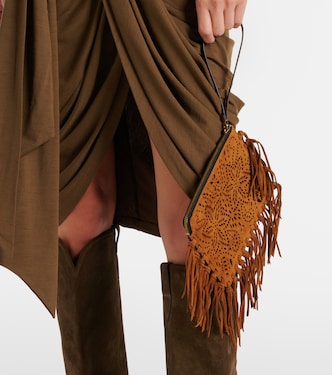 Clutch in suede con frange | Isabel Marant