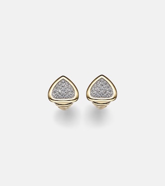 Orecchini Trisola in oro 18kt con diamanti | Marina B