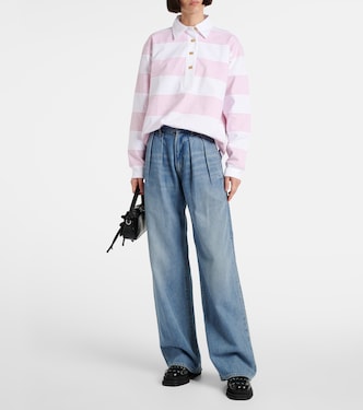 Polo in jersey di cotone a righe | Ganni