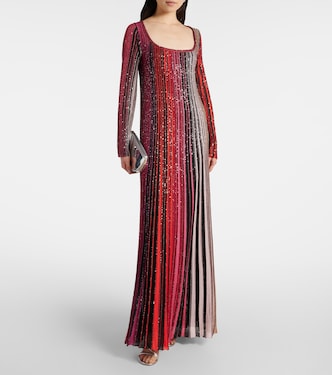 Abito lungo a righe con lamé | Missoni