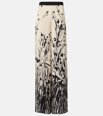 Pantalones anchos Kristofer de seda estampados | Loro Piana