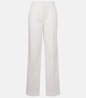 High-rise cotton straight pants | Toteme