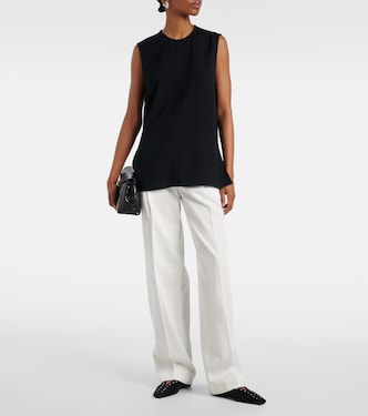 Pantaloni regular in cotone a vita alta | Toteme