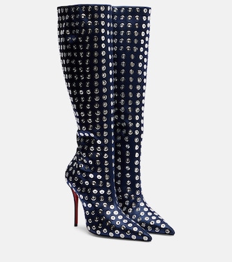 Verzierte Stiefel Miss Z 100 aus Satin | Christian Louboutin