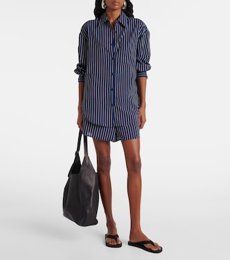 Chemise Lui rayée en soie | The Frankie Shop