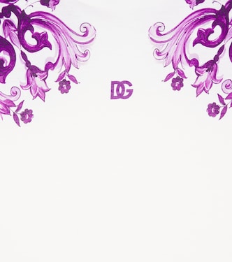 DG Majolica cotton T-shirt | Dolce&Gabbana Kids