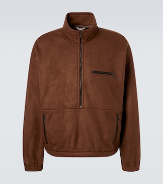 Silk fleece half-zip sweater | Auralee