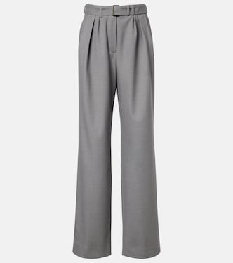 Belted wool-blend wide-leg pants | Dries Van Noten
