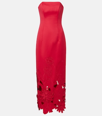 Rayna floral-appliqué maxi dress | Leo Lin