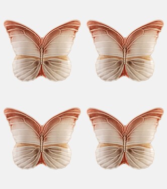 Set Cloudy Butterflies aus vier Brottellern by Claudia Schiffer | Bordallo Pinheiro