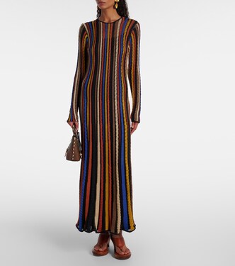 Albie striped lamé maxi dress | Ulla Johnson