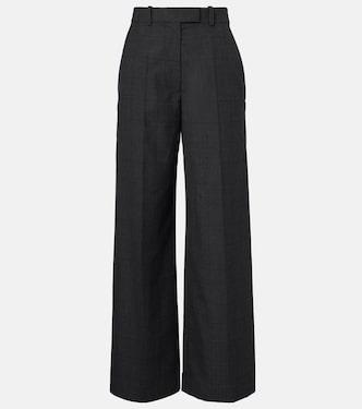 Brickell plaid wide-leg pants | The Frankie Shop