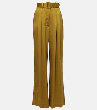 Silk satin wide-leg pants | Zimmermann