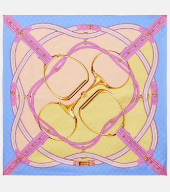 Tuch GG Horsebit aus Seiden-Jacquard | Gucci