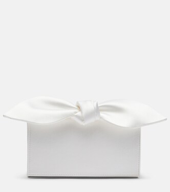 Bow Tie Mini satin clutch | Aquazzura
