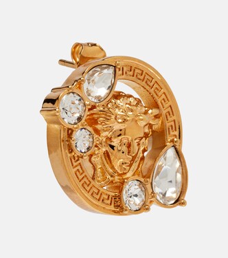 Medusa crystal-embellished earrings | Versace