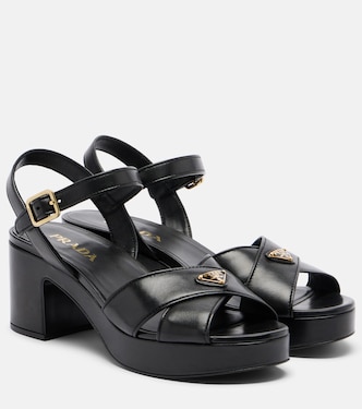 Plateausandalen aus Leder | Prada