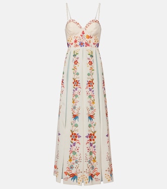 Bedrucktes Maxikleid aus einem Baumwollgemisch | Farm Rio