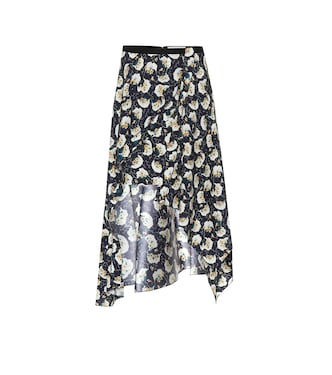 Falda midi de seda elastizada | Chloé
