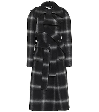 Abrigo de lana de cuadros | Stella McCartney