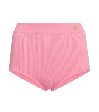 High-Rise Shorts aus Strick | Balmain