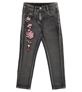 Embroidered jeans | Monnalisa