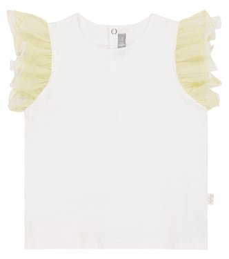 Baby - T-shirt in cotone e tulle | Il Gufo