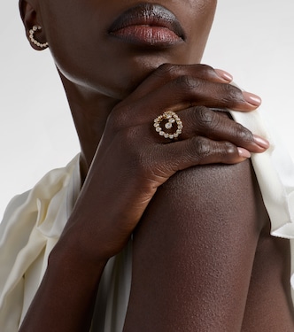Spiralis 14kt gold ring with diamonds | Ondyn