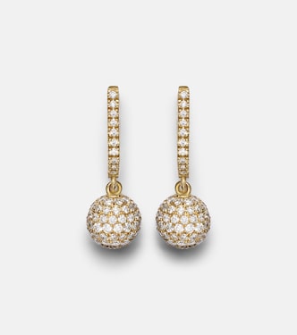 Orecchini pendenti Ball in oro 18kt con diamanti | Ileana Makri