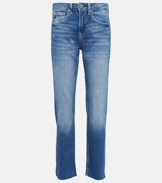 Girlfriend mid-rise slim jeans | AG Jeans