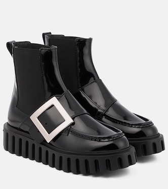 Bottines Viv' Go-Thick à plateforme en cuir | Roger Vivier
