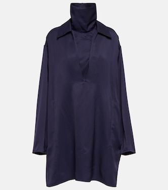 High-neck satin minidress | Jil Sander