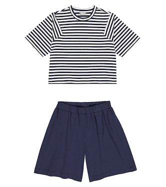 Set aus T-Shirt und Shorts aus einem Baumwollgemisch | Il Gufo