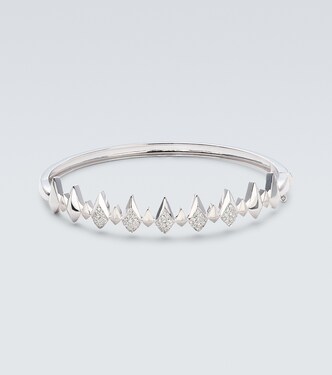 Shark 14kt white gold bangle with diamonds | Rainbow K