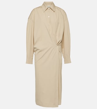Asymmetric cotton and silk shirt dress | Lemaire