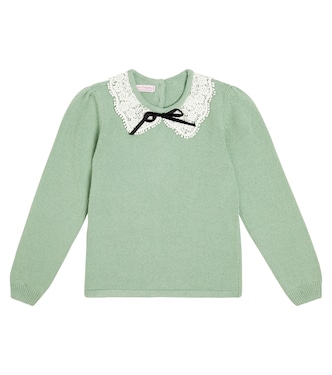 Pullover in misto lana con pizzo | La Coqueta