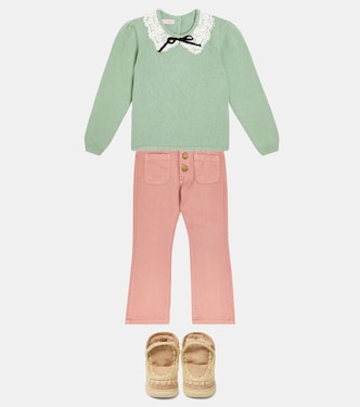 Pullover in misto lana con pizzo | La Coqueta