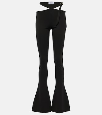 Pantalones flared de jersey con abertura | The Attico