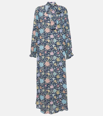 Vestido midi Ferne de crepé floral | Rixo
