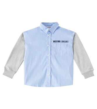 Chemise rayée en coton mélangé | Moschino Kids