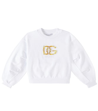 Sudadera de jersey de algodón con logo | Dolce&Gabbana Kids
