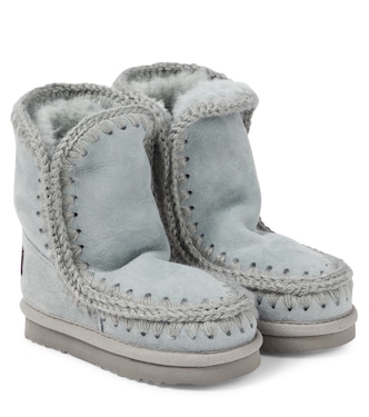 Stivaletti in suede con shearling | Mou Kids