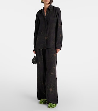 Camicia in seta con stampa floreale | Dries Van Noten