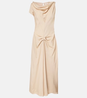 Deconstructed gathered midi dress | Victoria Beckham