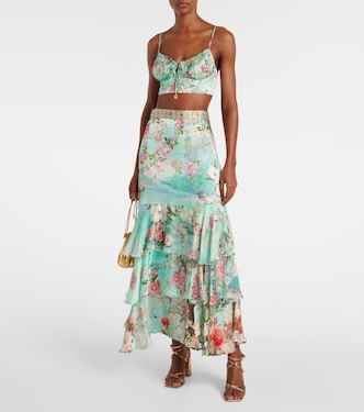 Brassière en soie à fleurs | Camilla