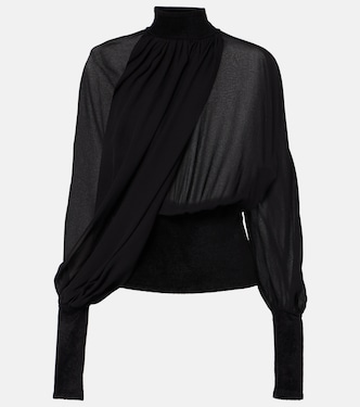 Top aus Georgette | Alaïa